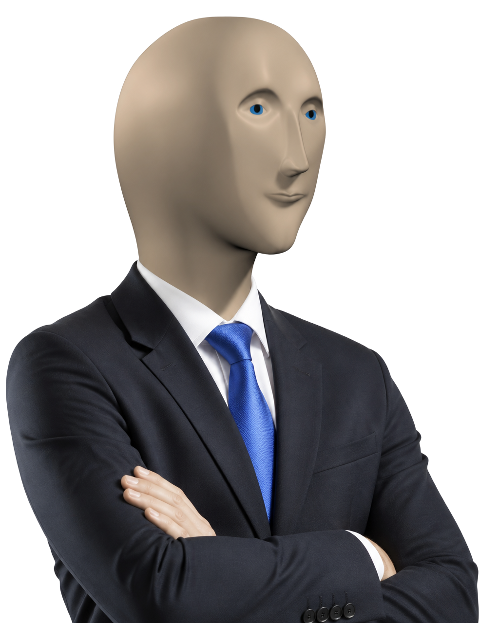 The Memestonk suit-wearing mascot